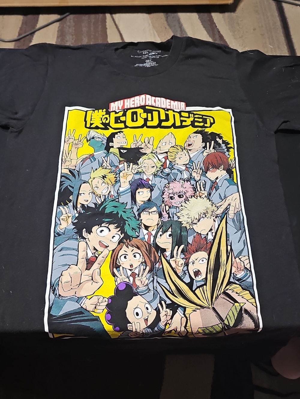 Black My Hero Academia Graphic Short Sleeve Tee - Anime Character Print
